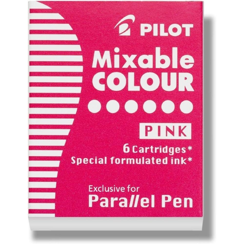 imagePILOT Parallel Mixable Color Ink Refills for Calligraphy Pens 12 Colors 12Pack 77312Pink