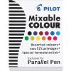 PILOT Parallel Mixable Color Ink Refills for Calligraphy Pens, 12 Colors, 12-Pack (77312)(Assorted)