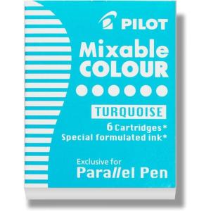PILOT Parallel Mixable Color Ink Refills for Calligraphy Pens, 12 Colors, 12-Pack (77312)(Turquoise)