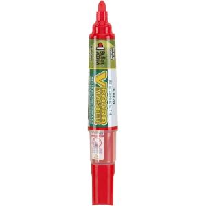 PILOT V Board Master BeGreen Refillable White Board Markers, Bullet Tip, Red Ink, 12 Count(Red)