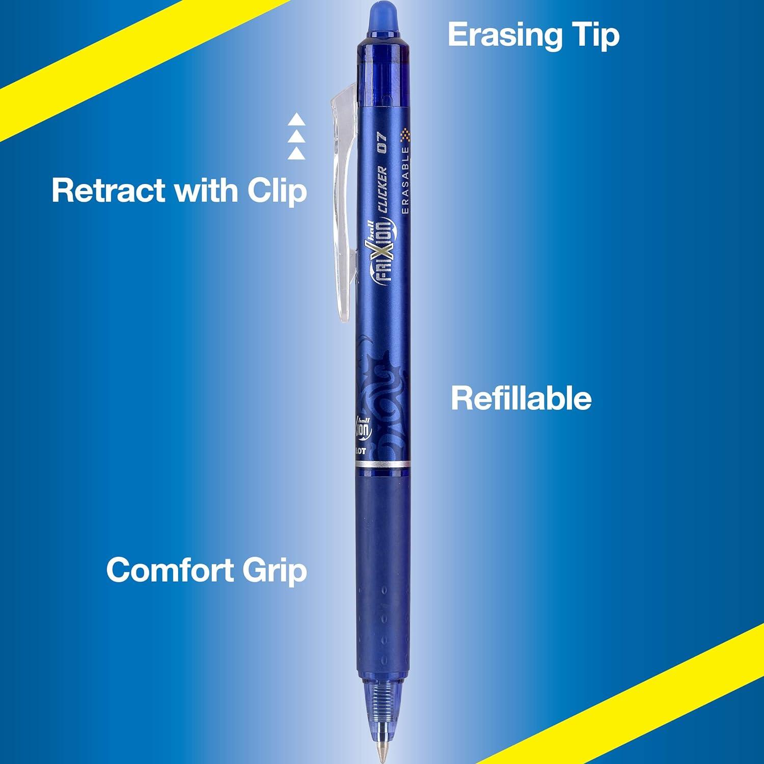 imagePilot FriXion Erasable Gel Pens Fine Point 07 mm Erasable Pens Pack of 10 Assorted ColorsAssorted Bulk