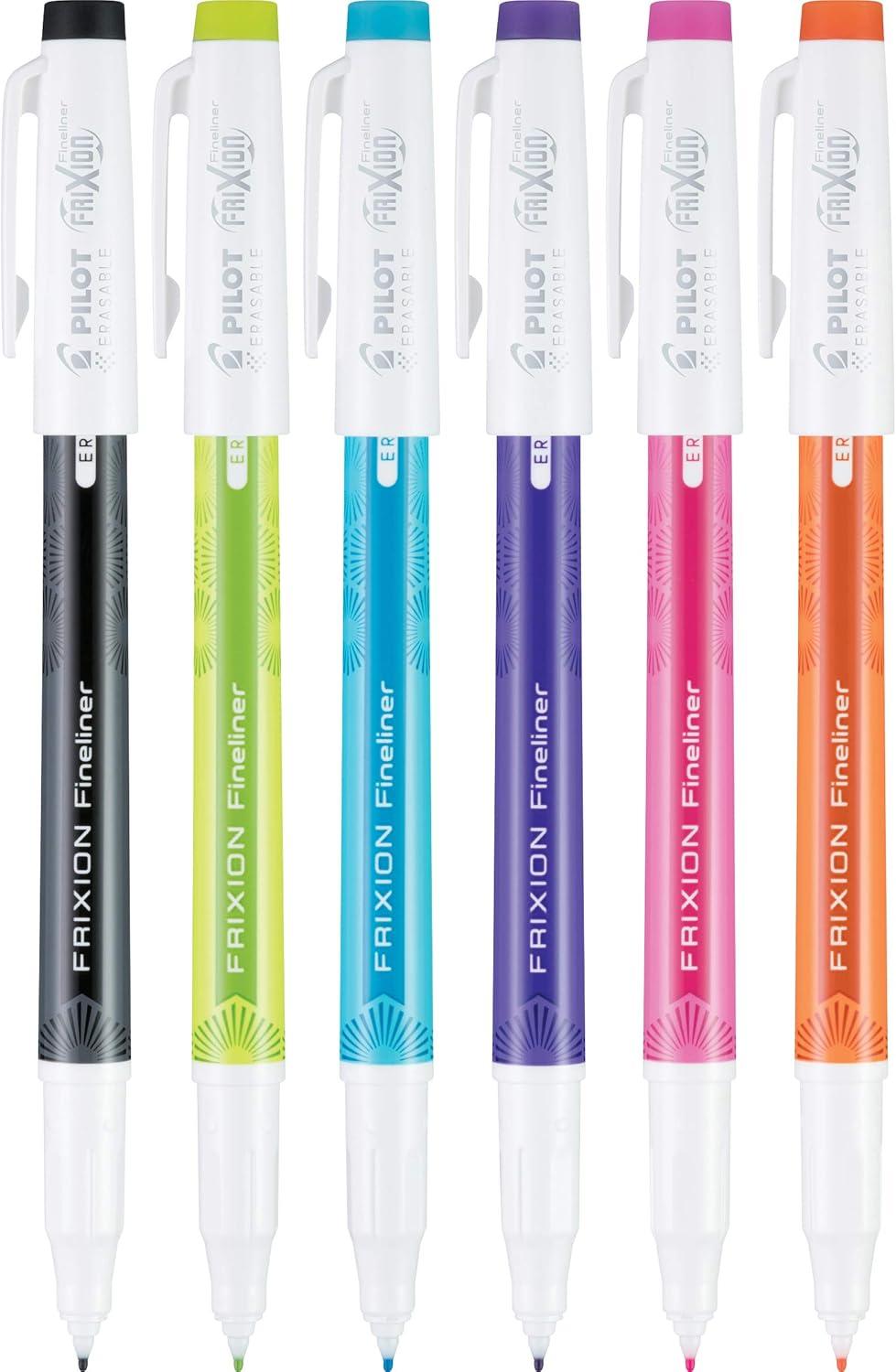 imagePilot FriXion Fineliner Erasable Marker Pens Fine Point 7 mm Pack of 12 Assorted ColorsVivid 6