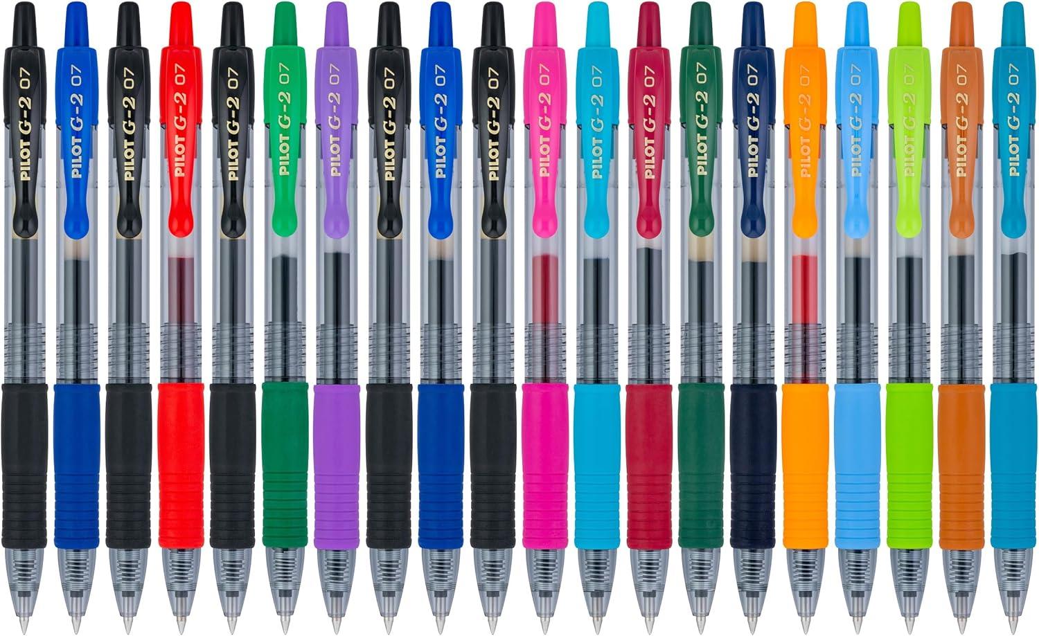 imagePilot G2 Premium Gel Pens Gel Roller Pens Fine Point 07 mm Assorted Colors 20Assorted Classic