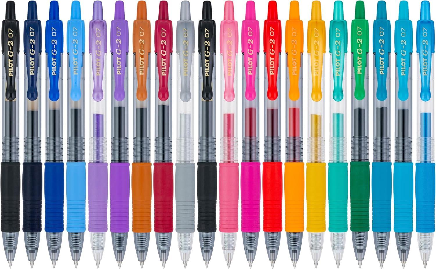 imagePilot G2 Premium Gel Pens Gel Roller Pens Fine Point 07 mm Assorted Colors 20Assorted Fashion