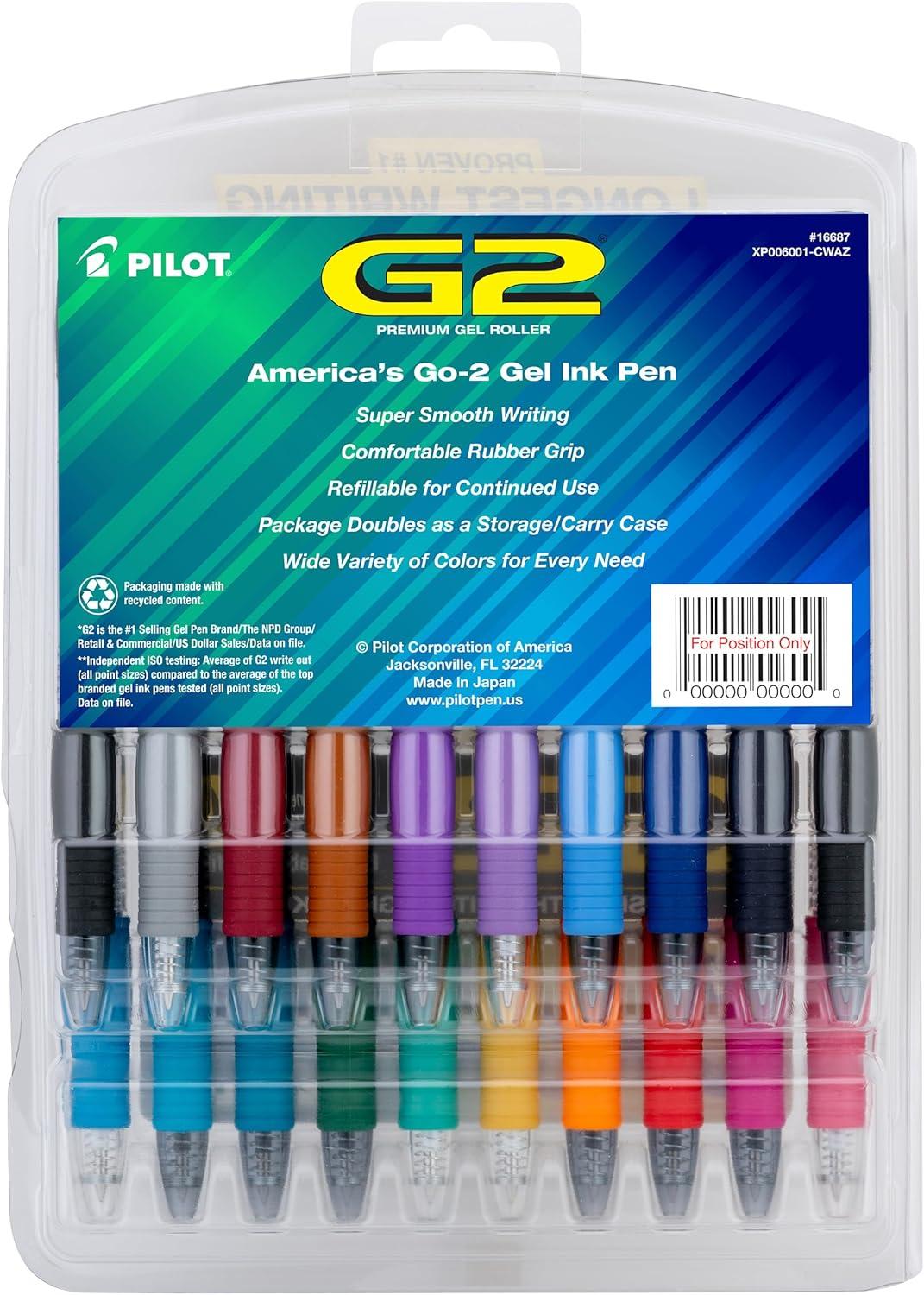 imagePilot G2 Premium Gel Pens Gel Roller Pens Fine Point 07 mm Assorted Colors 20Assorted Fashion