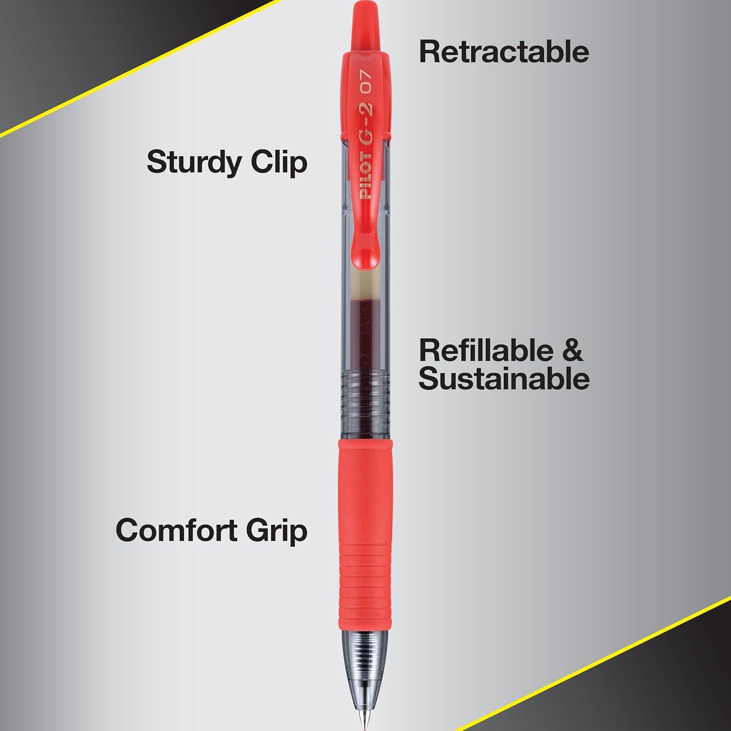 imagePilot G2 Premium Gel Pens Gel Roller Pens Fine Point 07 mm Assorted Colors 8Assorted Classic