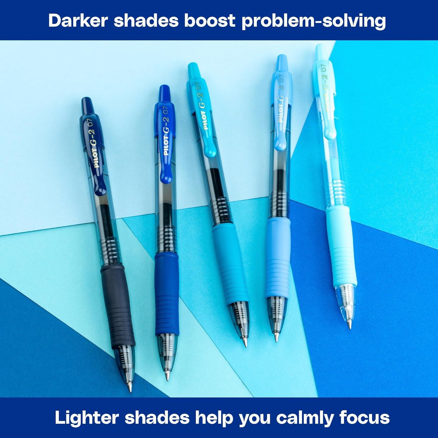 imagePilot G2 Premium Gel Roller Pens G2 Boost Greens Pack The Colors of Balance 8 Pack Pouch Fine Point 07 mm AssortedAssorted Blue