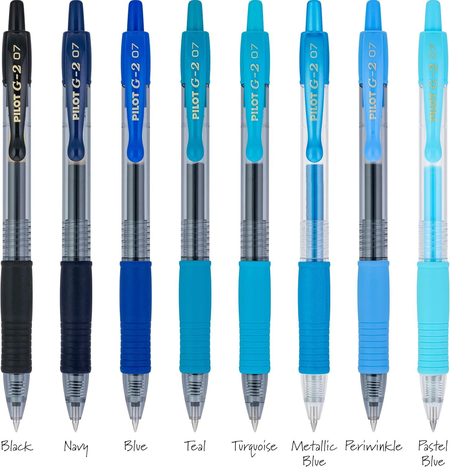 imagePilot G2 Premium Gel Roller Pens G2 Boost Greens Pack The Colors of Balance 8 Pack Pouch Fine Point 07 mm AssortedAssorted Blue