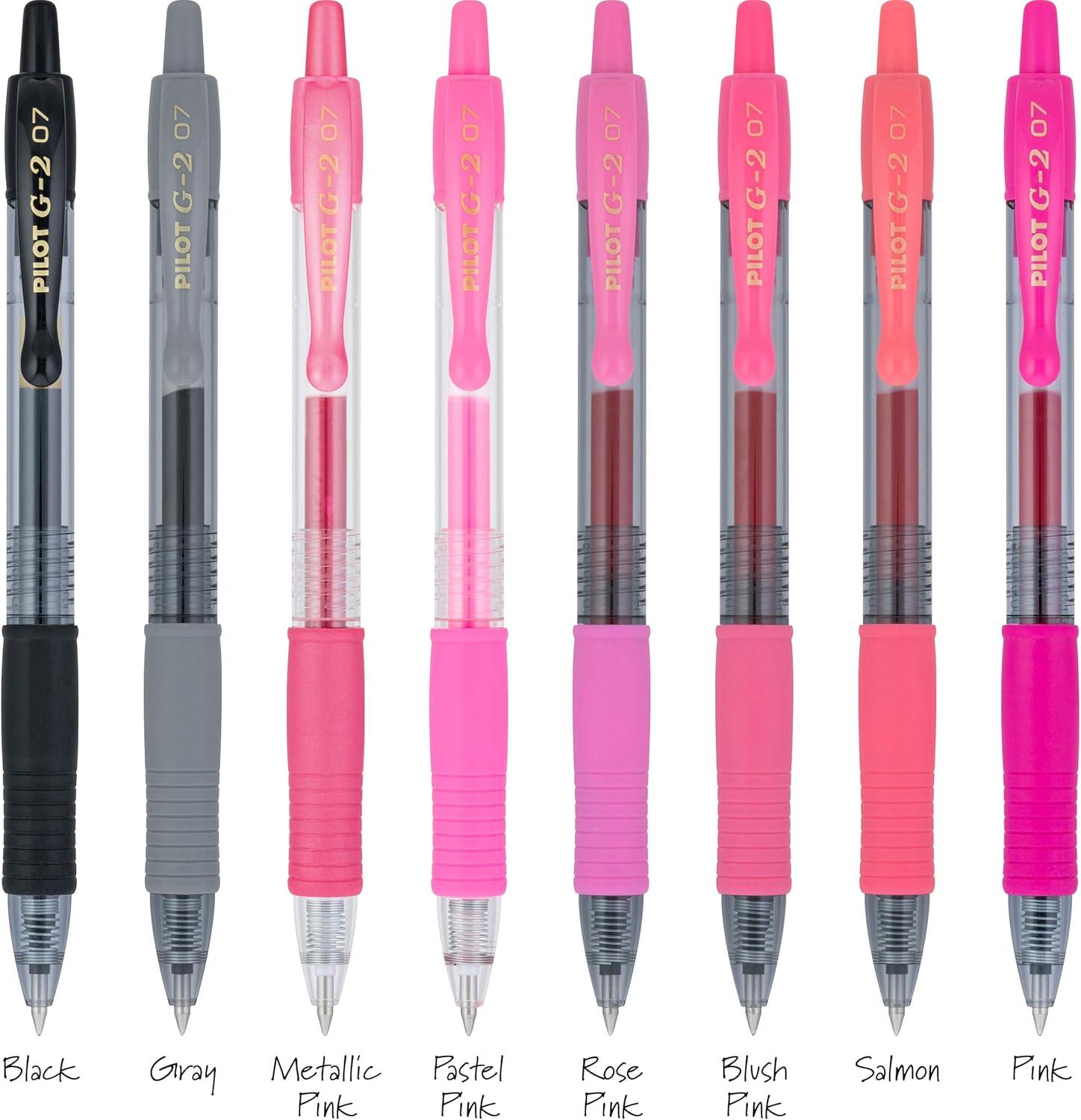 imagePilot G2 Premium Gel Roller Pens G2 Boost Greens Pack The Colors of Balance 8 Pack Pouch Fine Point 07 mm AssortedAssorted Pink