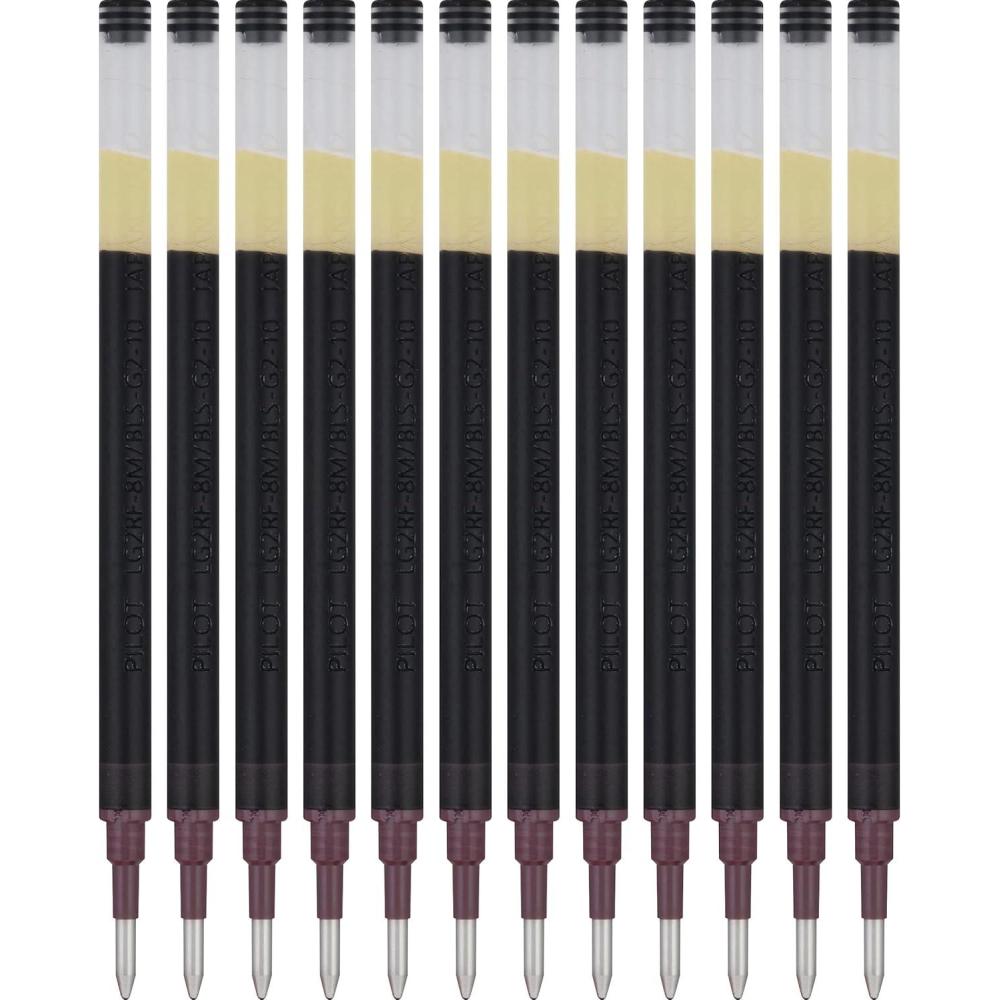 imagePILOT Pen G2 Gel Ink Refills For Rolling Ball Pens Bold Point 10mm Black Ink 12Pack