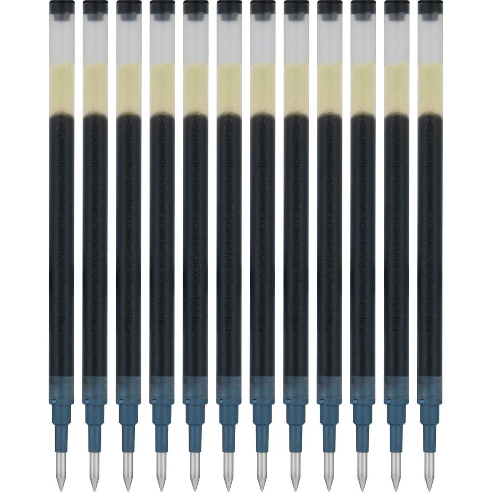 imagePILOT Pen G2 Gel Ink Refills For Rolling Ball Pens Ultra Fine Point 038mm Black Ink 12Pack