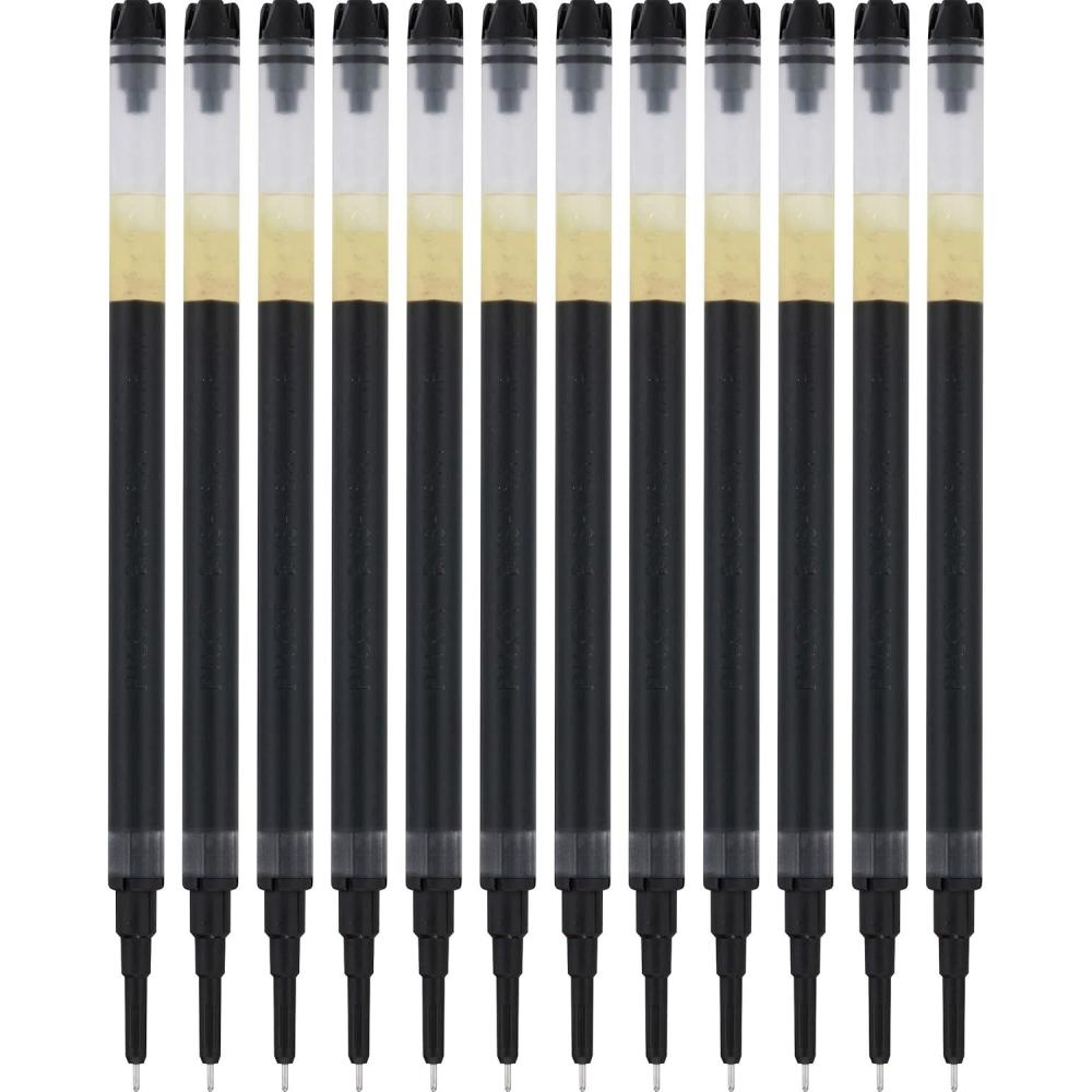 imagePILOT Pen Precise V5 RT Liquid Ink Refill For Retractable Pens Extra Fine Point 05mm Black Ink 12Pack