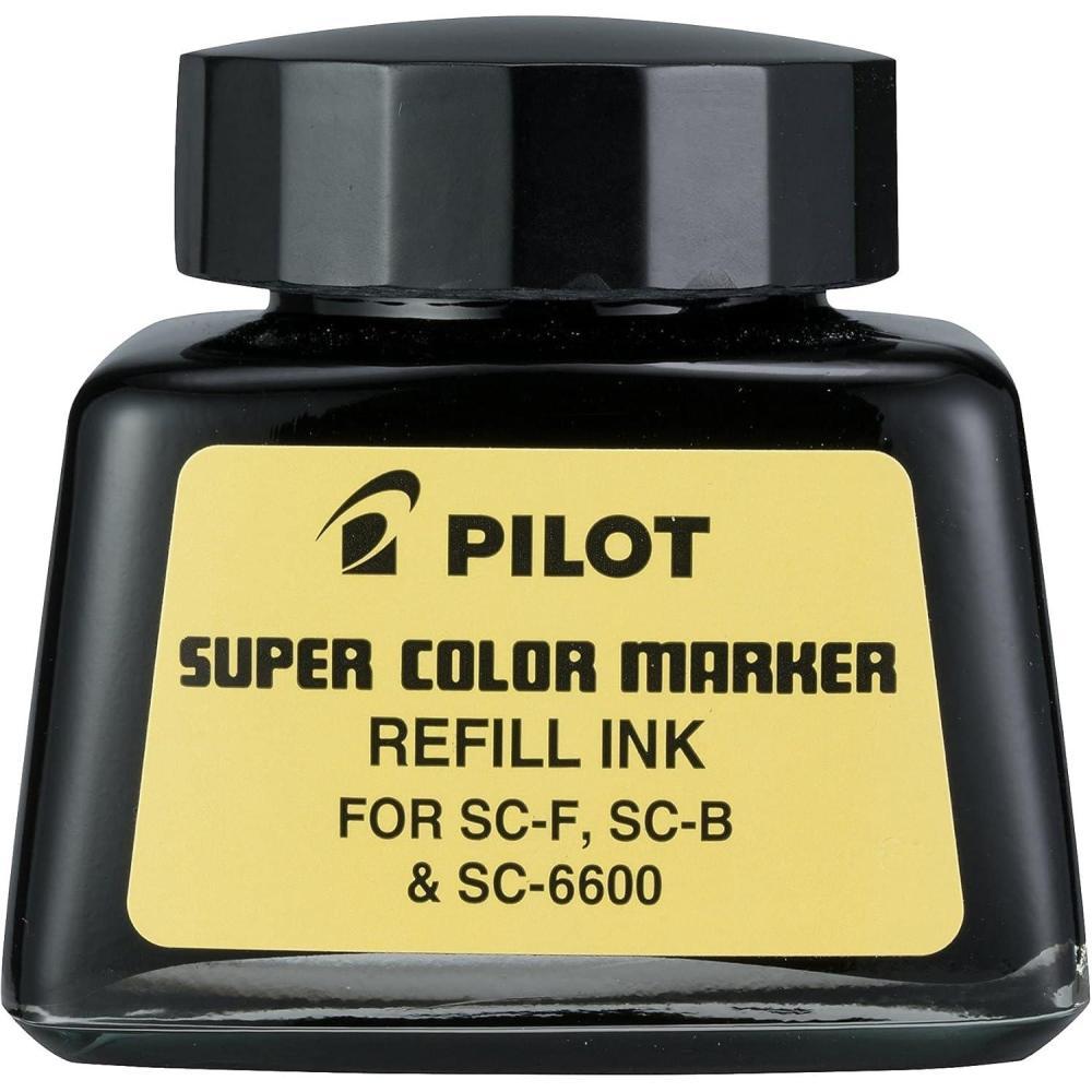 imagePILOT Super Color Permanent Marker Refill Ink Black Ink 1 Ounce Bottle with Dropper 43500