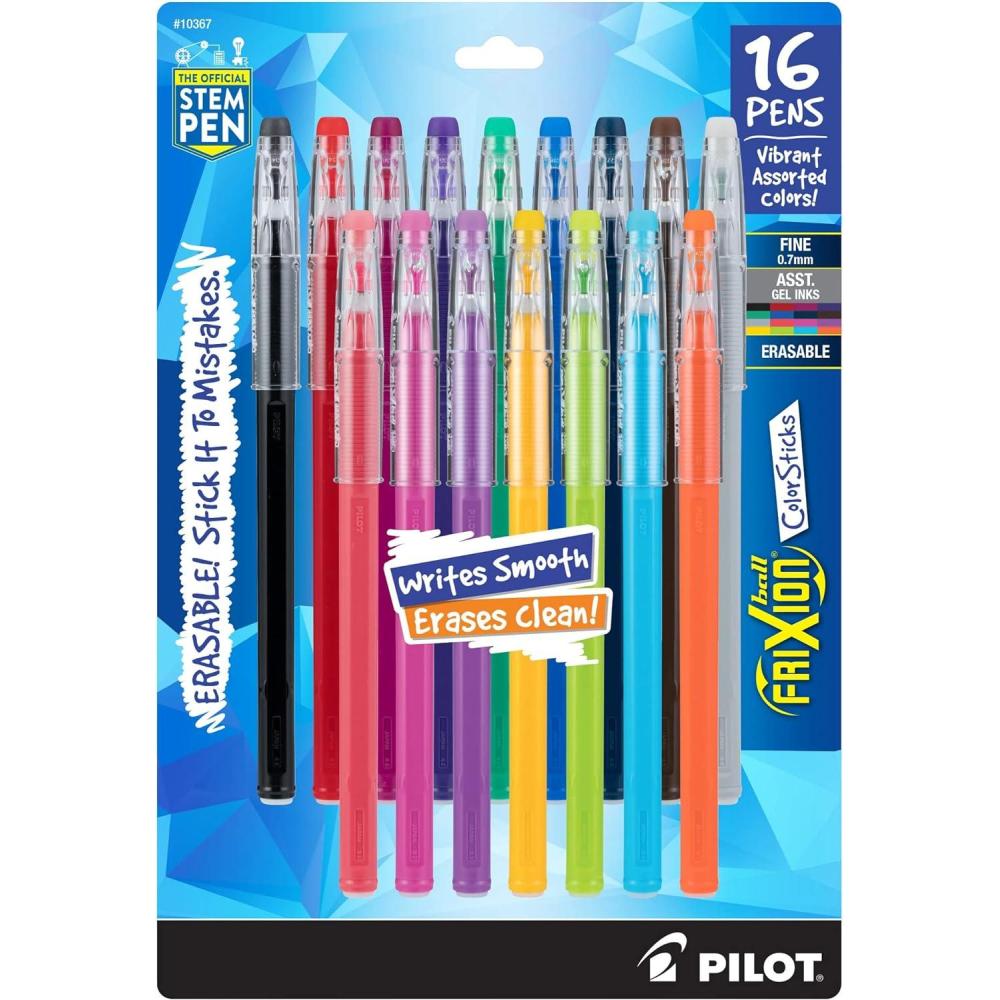imagePilot FriXion ColorSticks Erasable Gel Ink Pens Fine Point 07 mm Tub of 36 Assorted ColorsVibrant 16