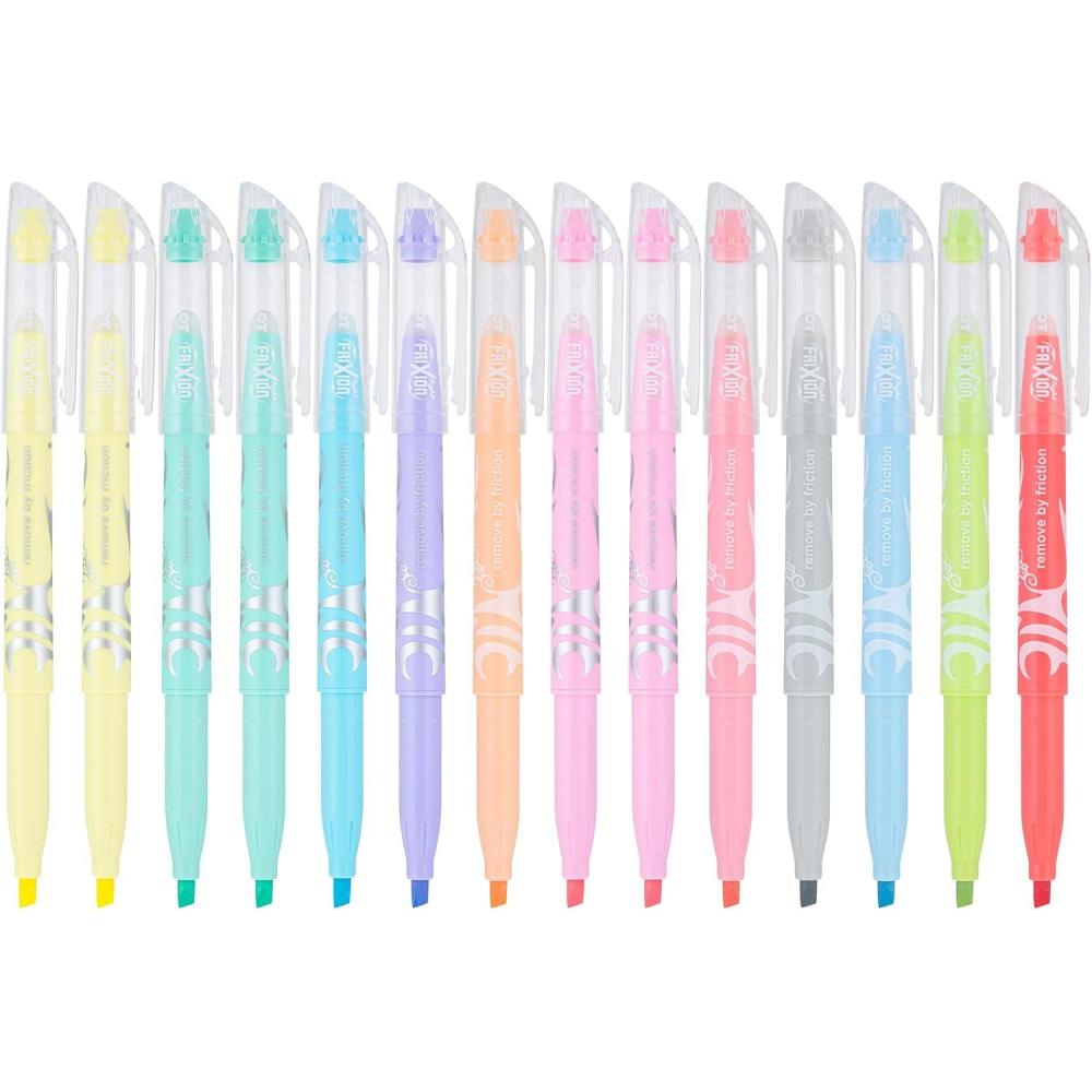 imagePilot FriXion Light Pastel Erasable Highlighters Chisel Tip Pack of 5 Pastel Blue Pink Yellow Green ampamp PurpleAssorted