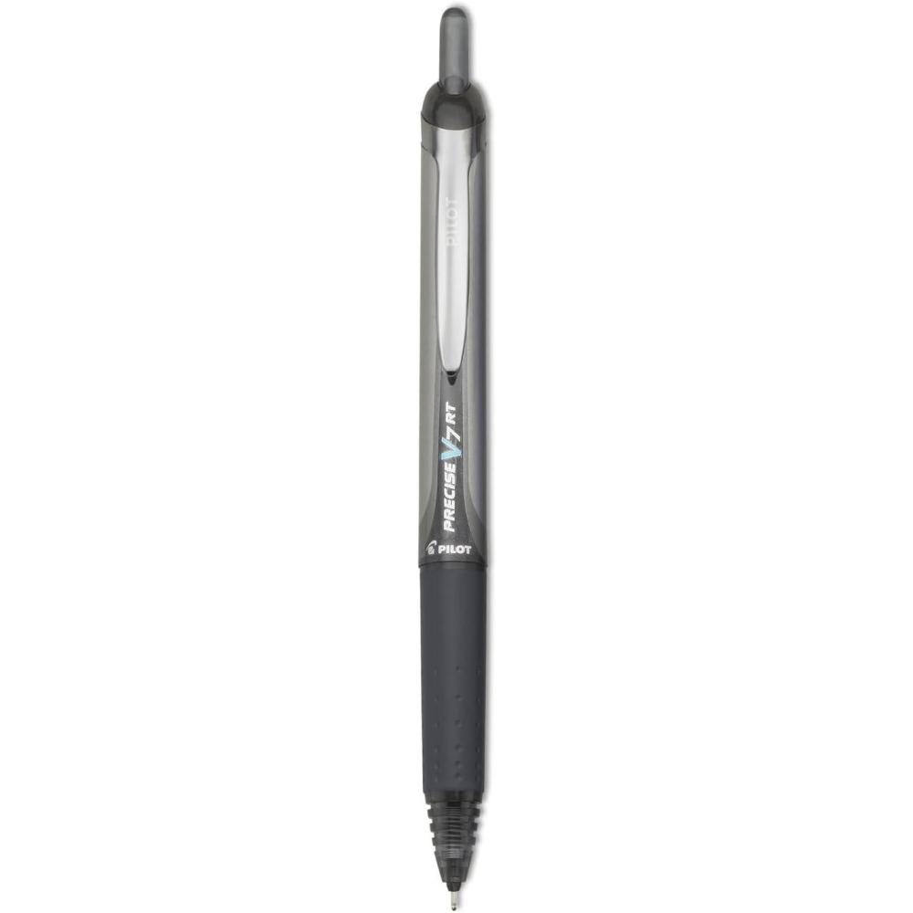 imagePilot Precise V7 RT Refillable ampamp Retractable Liquid Ink Rolling Ball Pens Fine Point 07 mm Black 12PackBlack