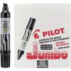 imagePILOT Super Color Jumbo Refillable Permanent Markers Black Ink ExtraWide Chisel Point 12Pack 43100Permanent Markers