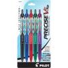 imagePilot Precise V5 RT Deco Collection Refillable ampamp Retractable Liquid Ink Rolling Ball Pens Extra Fine Point 05 mm BlackBlueRedGreenPurple Pack of 5