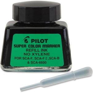 PILOT Super Color Jumbo Refillable Permanent Markers, Xylene-Free Black Ink, Extra-Wide Chisel Point, 12-Pack (45100)(Black)