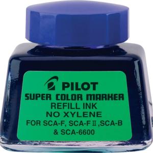 PILOT Super Color Jumbo Refillable Permanent Markers, Xylene-Free Black Ink, Extra-Wide Chisel Point, 12-Pack (45100)(Blue)