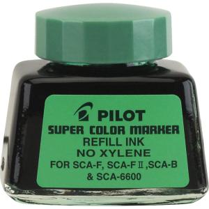 PILOT Super Color Jumbo Refillable Permanent Markers, Xylene-Free Black Ink, Extra-Wide Chisel Point, 12-Pack (45100)(Green)