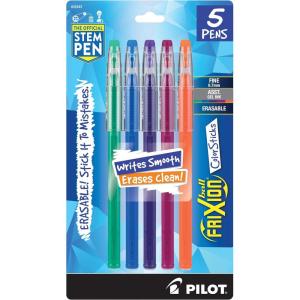 Pilot, FriXion ColorSticks Erasable Gel Ink Pens, Fine Point 0.7 mm, Tub of 36, Assorted Colors(Fashion 5)