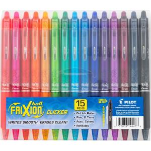 Pilot FriXion Erasable Gel Pens, Fine Point 0.7 mm Erasable Pens, Pack of 10 Assorted Colors(Assorted Bulk)