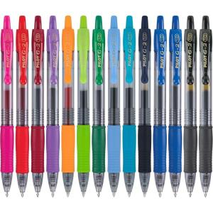 Pilot, G2 Premium Gel Roller Pens, Bold Point 1 mm, Pack of 14, Blue(Assorted Colors)
