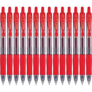 Pilot, G2 Premium Gel Roller Pens, Bold Point 1 mm, Pack of 14, Blue(Red)