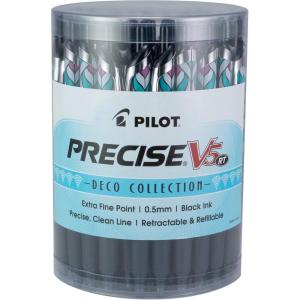 Pilot, Precise V5 RT Refillable & Retractable Liquid Ink Rolling Ball Pens, Extra Fine Point (0.5 mm) Assorted Ink Colors, Pack of 7(Black 48)