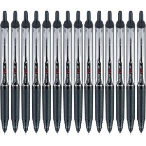Pilot, Precise V5 RT Refillable & Retractable Rolling Ball Pens, Extra Fine Point 0.5 mm, Blue, Pack of 14(Black)