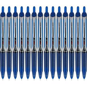 Pilot, Precise V5 RT Refillable & Retractable Rolling Ball Pens, Extra Fine Point 0.5 mm, Blue, Pack of 14(Blue)