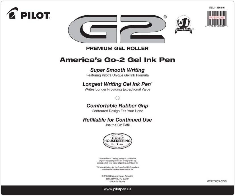 imagePilot G2 Premium Gel Pens Gel Roller Pens Fine Point 07 mm Assorted Colors 20 CountAssorted Colors