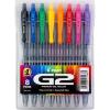 imagePILOT G2 Premium Gel Roller Pens G2 Rainbow Colors Pack 8 Pack Pouch Fine Point 07 mm Assorted