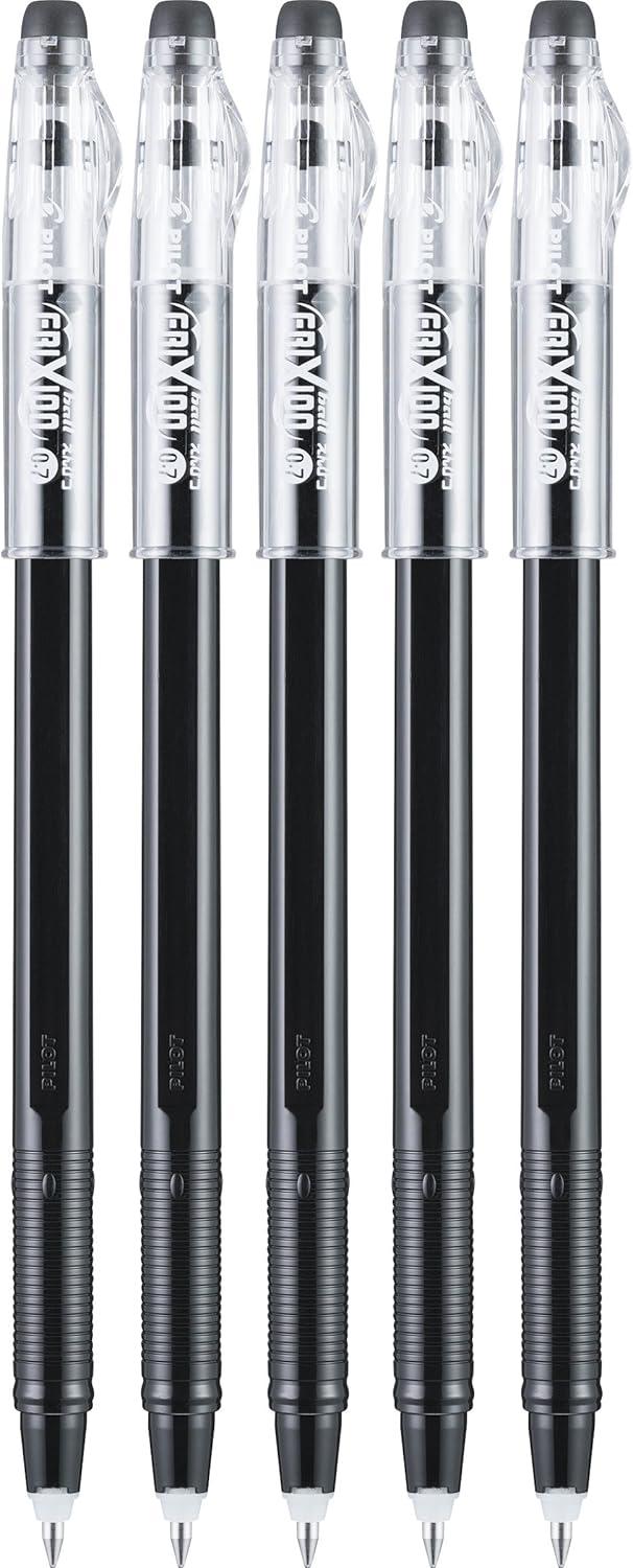 imagePilot FriXion ColorSticks Erasable Gel Ink Pens Fine Point 07 Mm Pack of 5 Black1 Count Pack of 1