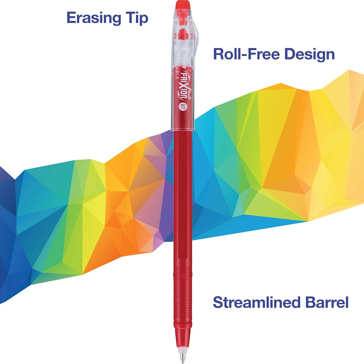 imagePilot FriXion ColorSticks Erasable Gel Ink Pens Fine Point 07 mm Pack of 12 BlueRed
