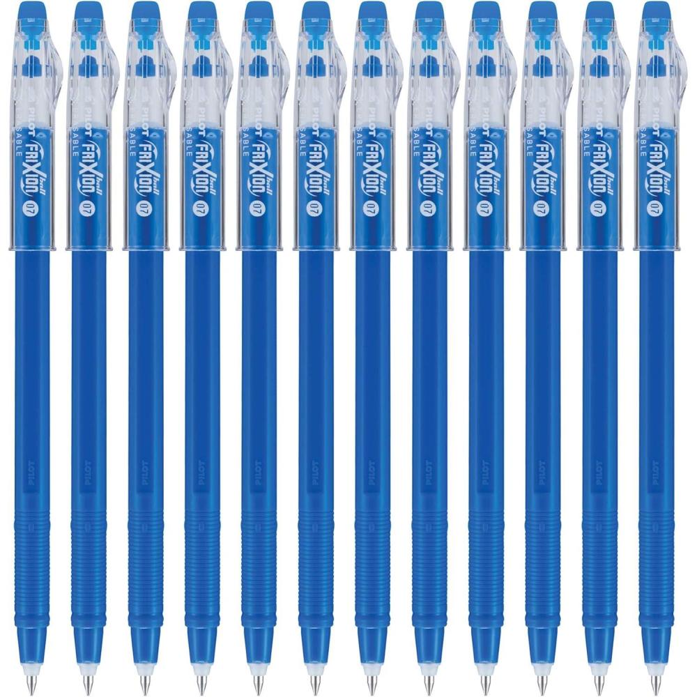 imagePilot FriXion ColorSticks Erasable Gel Ink Pens Fine Point 07 mm Pack of 12 BlueBlue