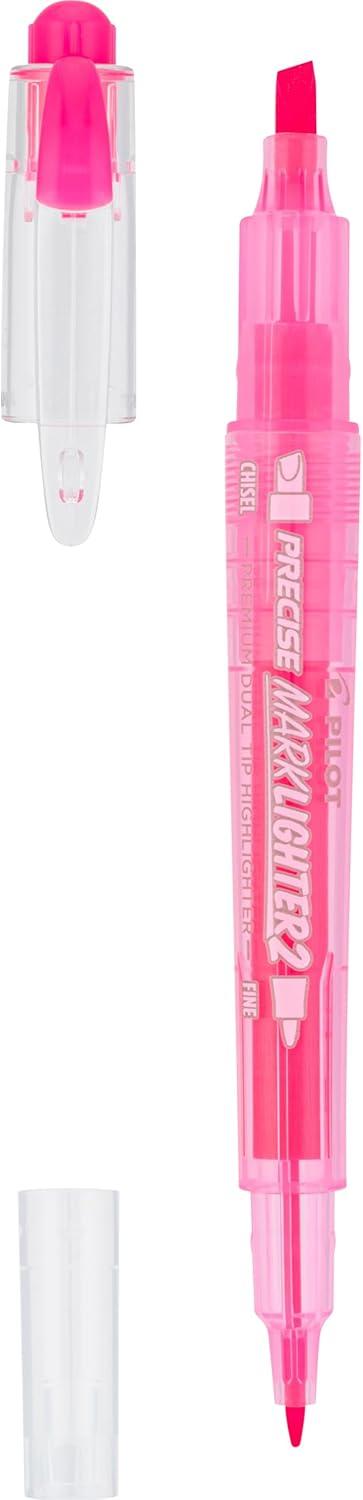 imagePILOT Precise Marklighter2 Dual Tip Highlighters Broad Chisel and ExtraFine Bullet Point Tips Assorted Colors Pack of 1014Pack