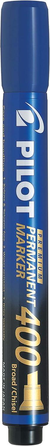 imagePILOT Premium 400 Permanent Markers Broad Point Chisel Tip Black Ink Box of 12 SA4BLKBlue