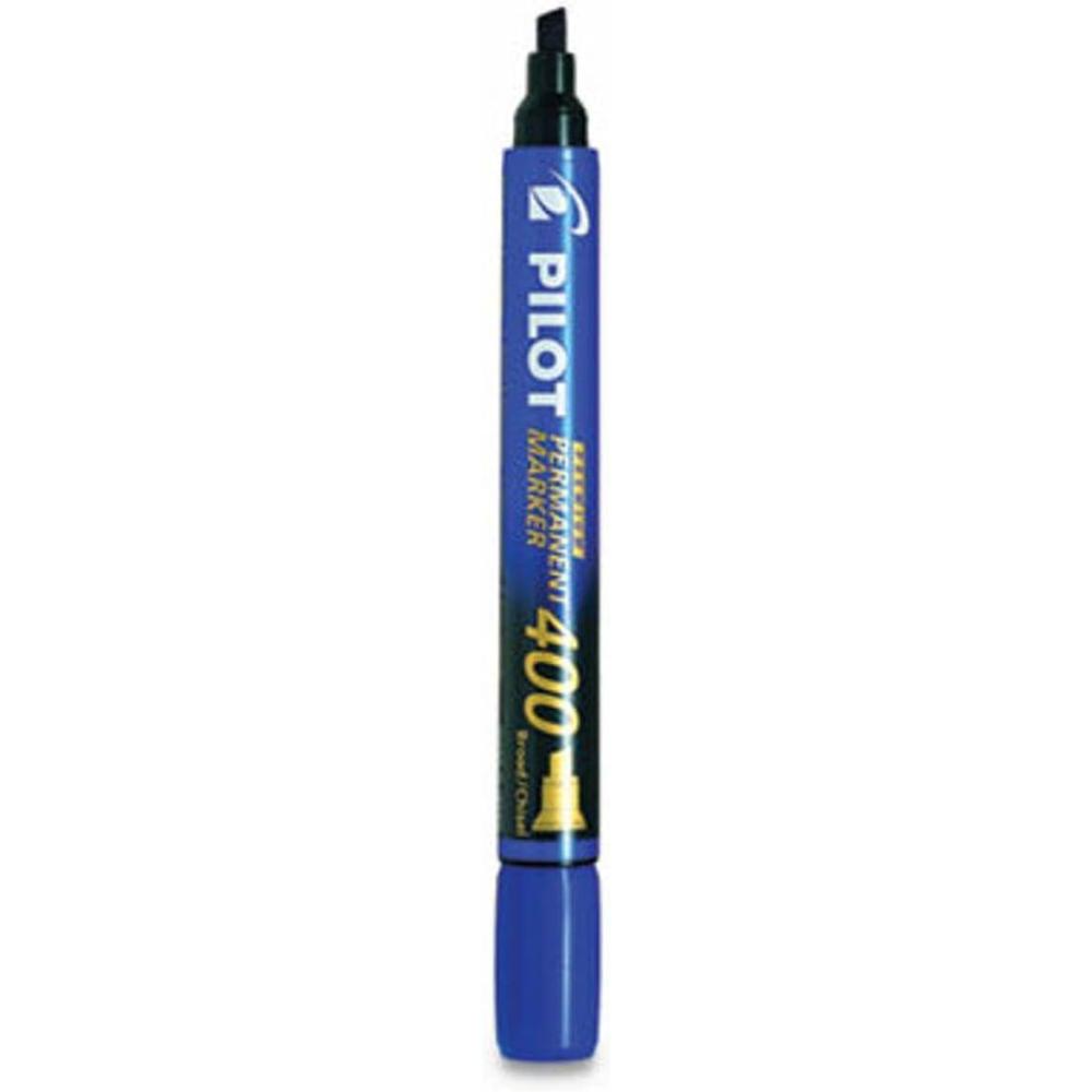 imagePILOT Premium 400 Permanent Markers Broad Point Chisel Tip Black Ink Box of 36 44144Blue