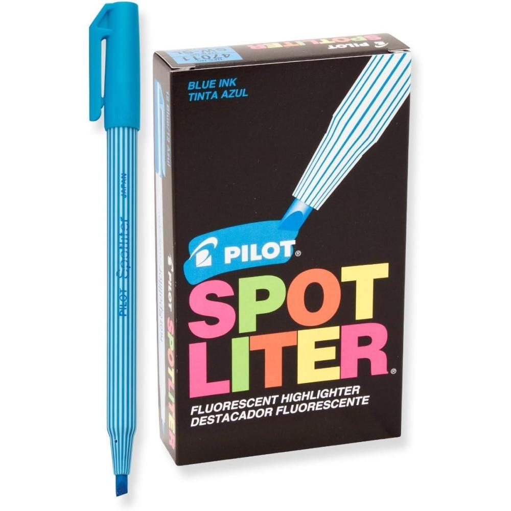 imagePilot Spotliter Fluorescent Highlighters Chisel Tip Purple 12Pack 49011Blue