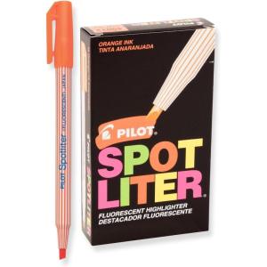 Pilot Spotliter Fluorescent Highlighters, Chisel Tip, Purple, 12-Pack (49011)(Orange)