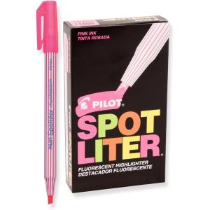 Pilot Spotliter Fluorescent Highlighters, Chisel Tip, Purple, 12-Pack (49011)(Pink)