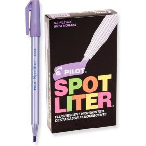 Pilot Spotliter Fluorescent Highlighters, Chisel Tip, Purple, 12-Pack (49011)(Purple)