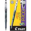 imagePILOT Precise P700 Gel Ink Rolling Ball Stick Pens Marbled Barrel Fine Point 07 mm Black Pack of 12Black