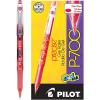 imagePILOT Precise P700 Gel Ink Rolling Ball Stick Pens Marbled Barrel Fine Point 07 mm Black Pack of 12Red