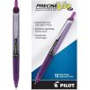 imagePilot Precise V10 RT Refillable ampamp Retractable Rolling Ball Pens Bold Point 1 mm Blue Pack of 12Purple