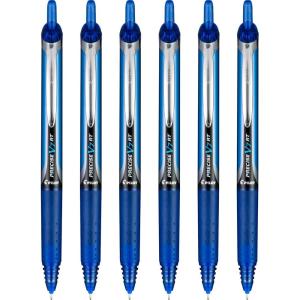 Pilot Precise V7 RT Refillable & Retractable Liquid Ink Rollerball Pens, Black Ink Pens, Fine Point (0.7 mm), 6-Pack – Ideal for School, Journaling, and Office Writing(Blue)