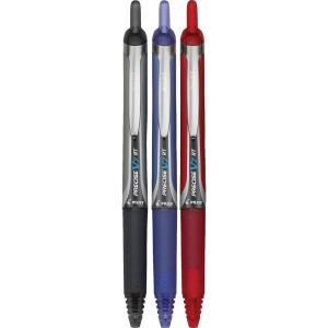PILOT Precise V7 RT Refillable & Retractable Liquid Ink Rolling Ball Pens, Fine Point (0.7mm) Black Ink, 2-Pack (26056)(Black/Blue/Red)