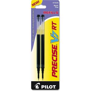 Pilot, Precise V7 RT Liquid Ink Refills, Extra Fine Point 0.7 mm, Black, Pack of 2(Black)